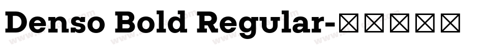 Denso Bold Regular字体转换